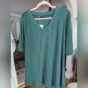 Rope cable knit light sweater tee